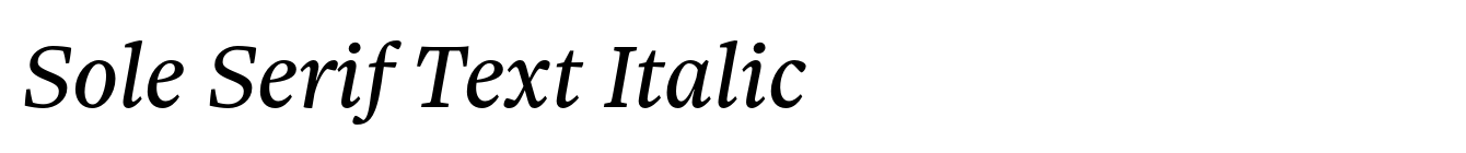 Sole Serif Text Italic image